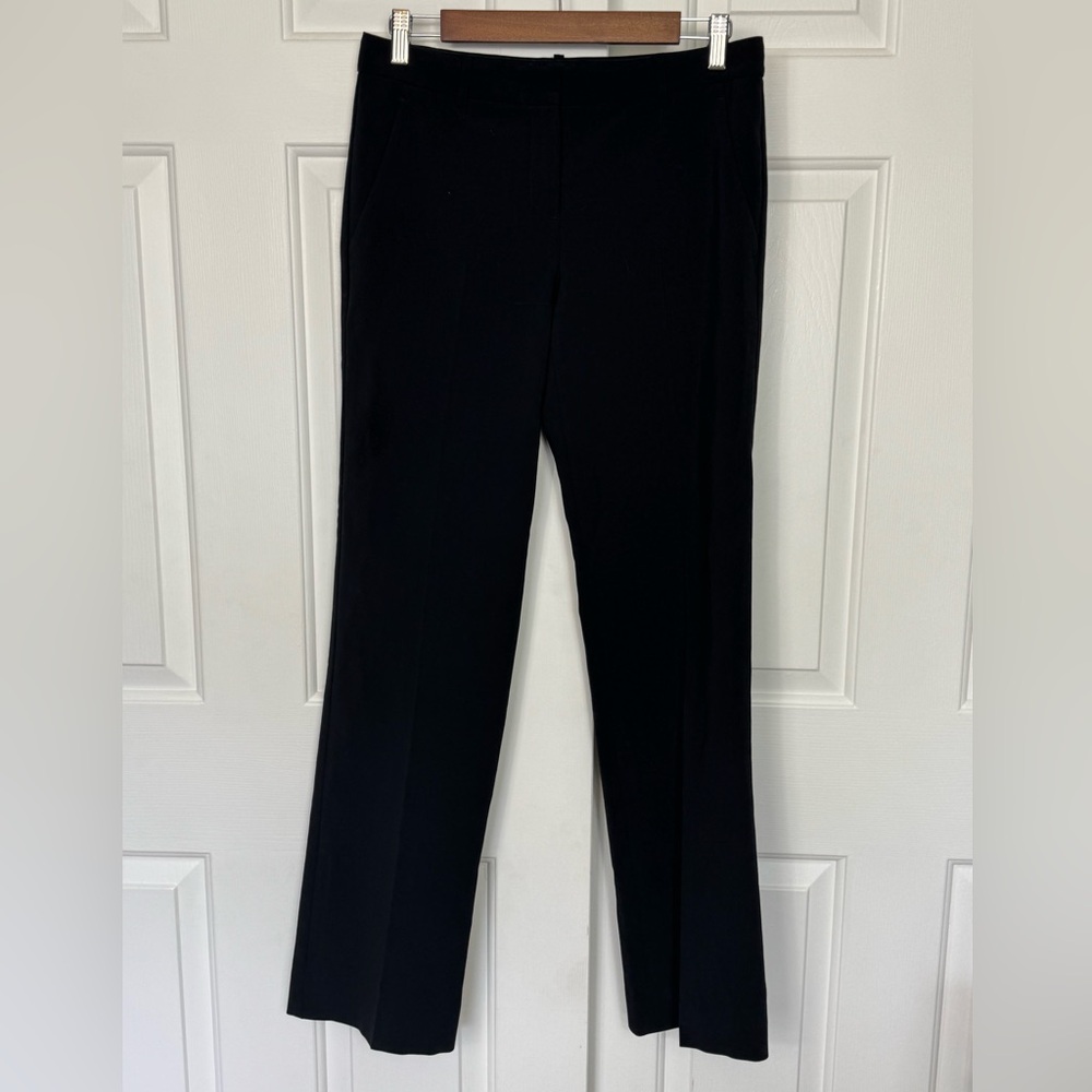 Theory Womens 4 Pocket Hook Closure Mid-Rise Flared Pants Trousers Black Size 6